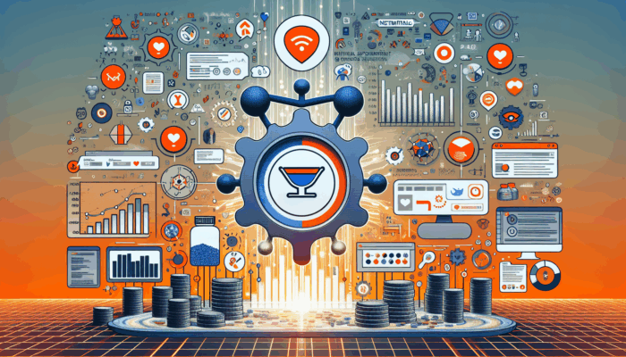 A digital dashboard showing Reddit analytics with graphs, comments, upvotes, downvotes, and supplement product images.
