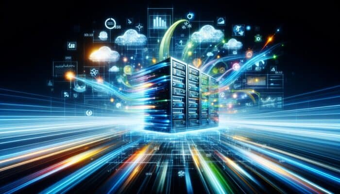 How to Optimize Hosting Mobile E-Commerce: A high-speed server efficiently managing mobile e-commerce transactions with rapid load times.