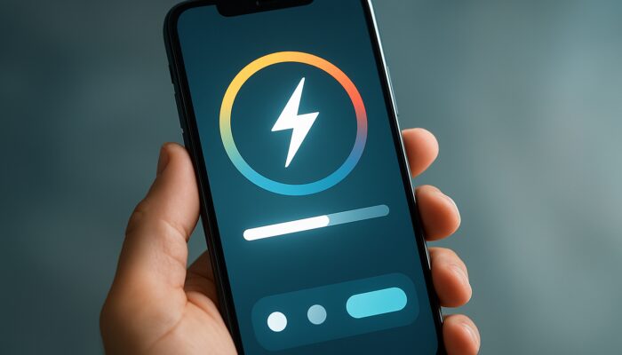Sleek smartphone screen showing fast-loading website under 3 seconds with intuitive UI for seamless navigation.