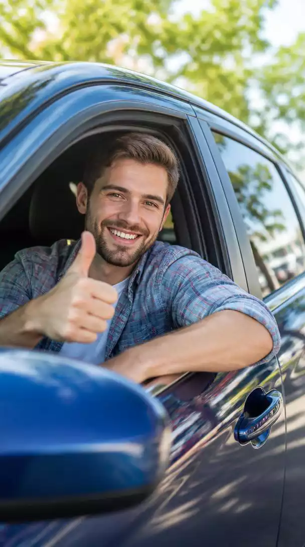 Customer satisfied with car repair Customer satisfied with car repair